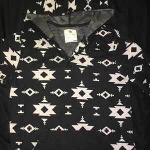 On the Byas Tribal Hooded Long Sleeved Shirt